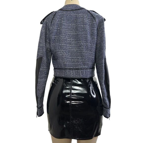 SASS & BIDE There & Back "Oh Yes" Gray Fitted Crop Motorcycle Jacket Siz… - Picture 5 of 8